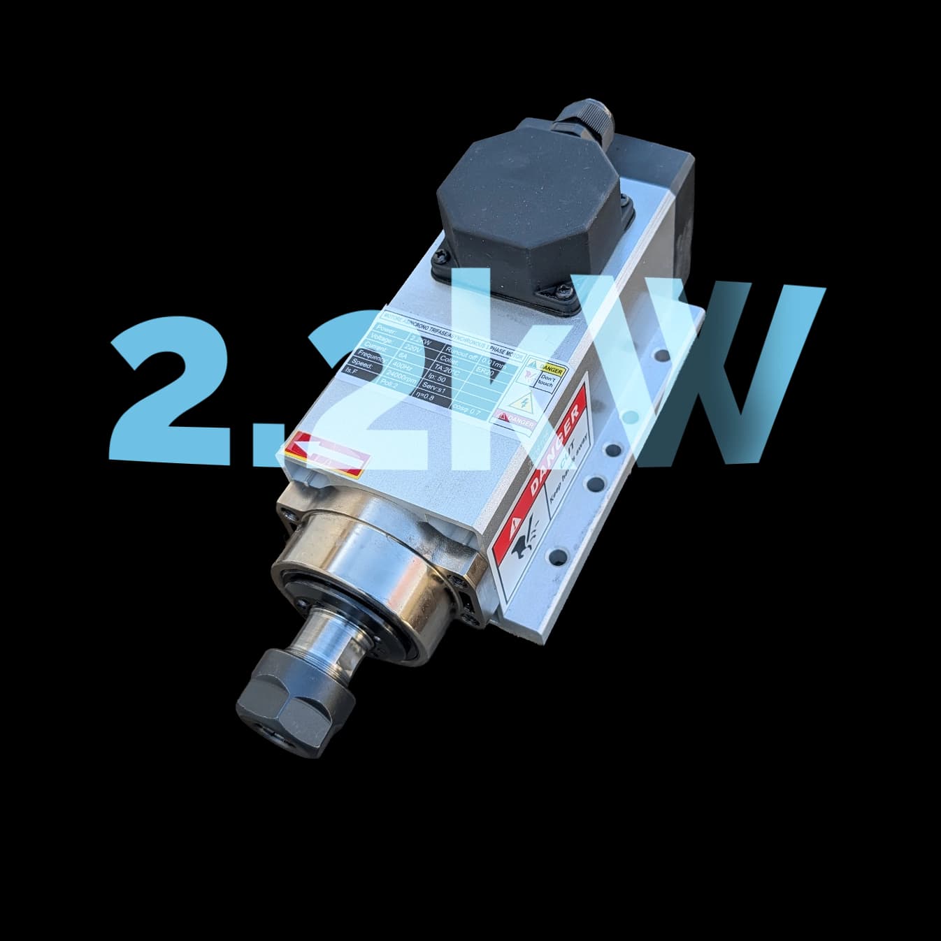 2.2 kW spindle for heavy-duty cutting