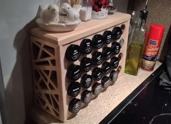 Spice rack, walnut